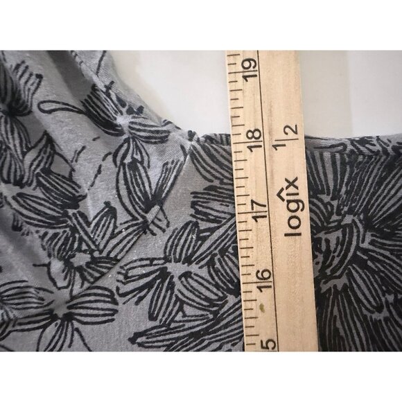 Bryn Walker Midi Dress Womens Size S Gray Floral Casual Fall - Picture 7 of 13